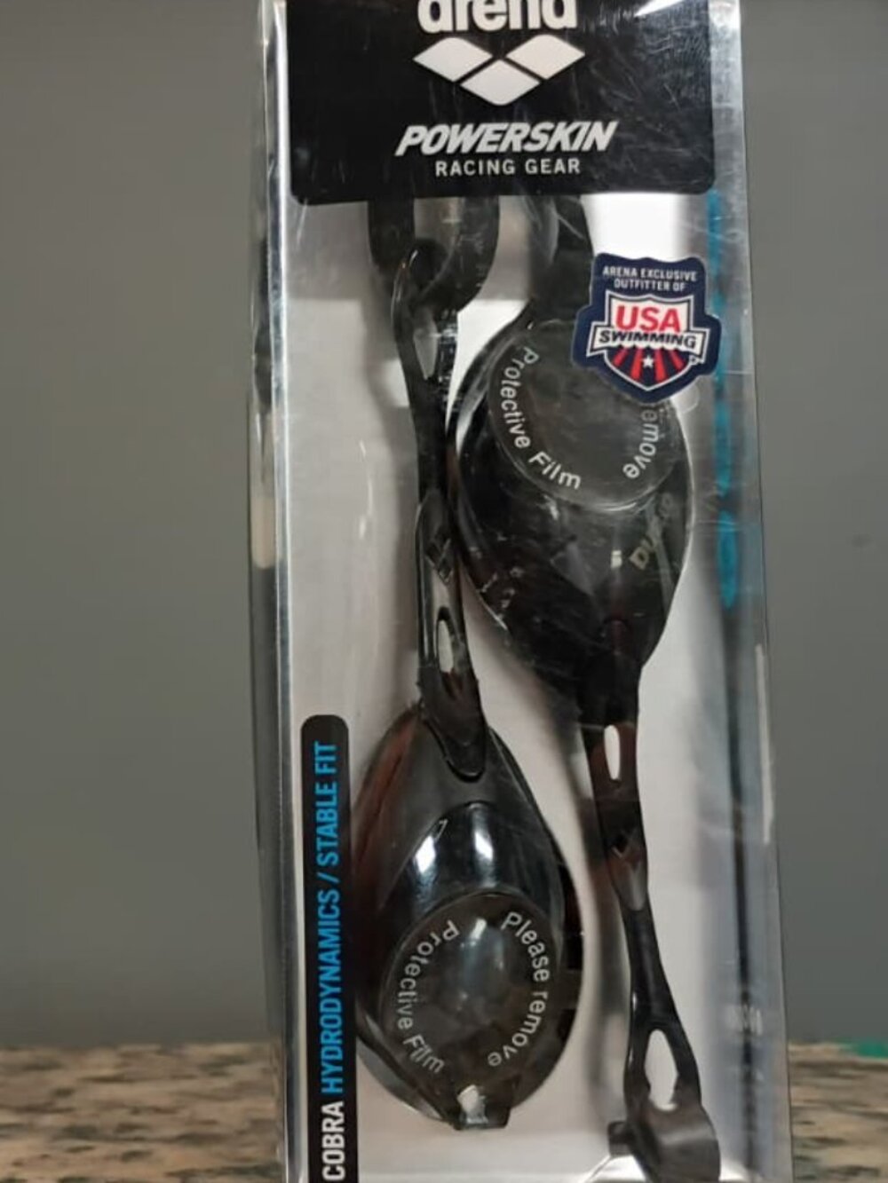 Arena Swim Goggles- Powerskin Racing Gear-Cobra Hydrodynamics/ Stable Fit-SEALED